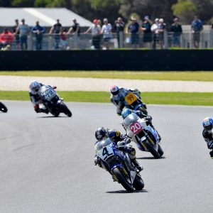 Josh Hayes 4 finished the weekend off with a win in race four like he did in 2019. Image Russell Colvin